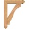 Ekena Millwork Balboa Arts and Crafts Smooth Bracket w/ Offset Brace, Western Red Cedar, 5 1/2"W x 22"D x 30"H BKT0604X22X30BOA03SWR - alternate 2